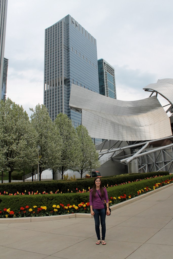 The silver swirly stuff is Frank Gehry's concert hall