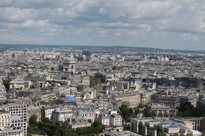 Looking toward Arc de Triomphe