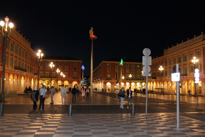Place Massena at night