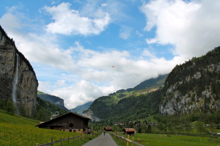 My mom's dream house because it had three waterfalls behind it.