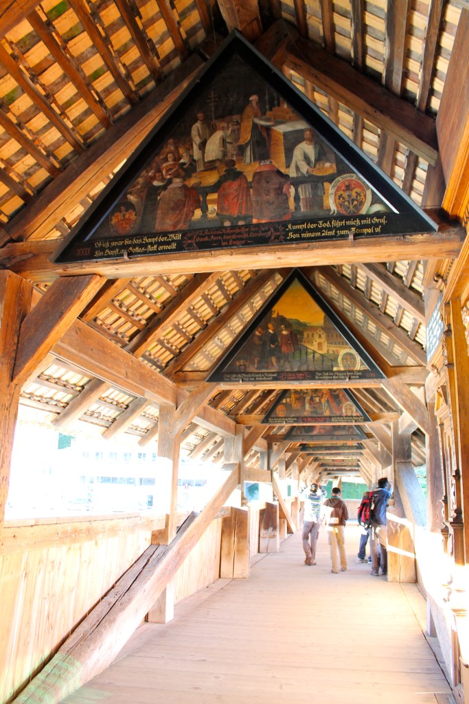 Walking across the bridge!