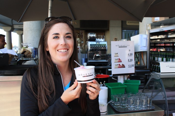 Happy that I got my Movenpick! Strawberry mmmm!