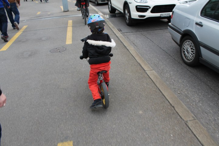 Notice that his mom is nowhere in sight since his little baby legs couldn't run fast enough to keep up!!