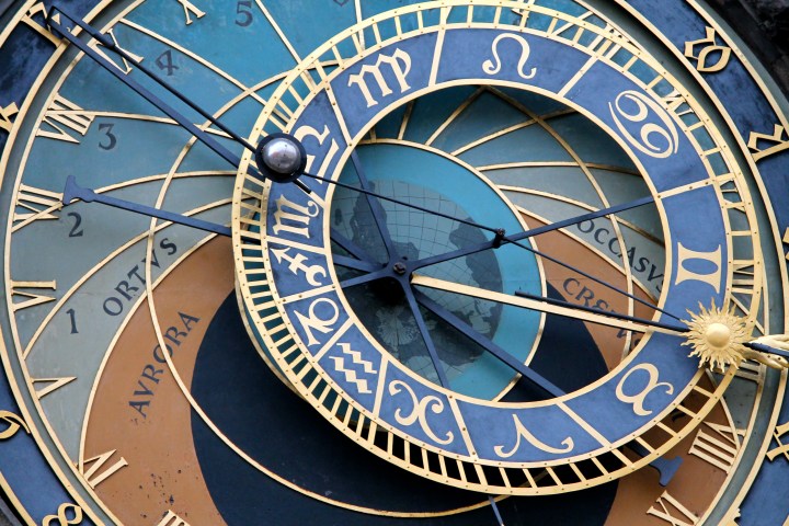 Up close of the Astronomical Clock, which was made in the 1300's and can never be recreated. 